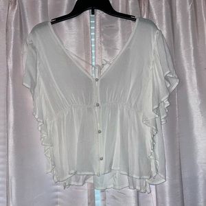 White flowy blouse